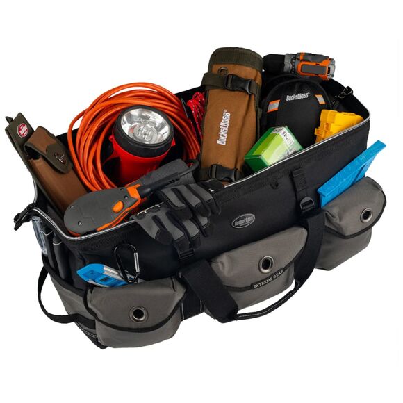 Original Bucket Boss Brand Extreme Big Daddy Tool Bag, Gray & Black, NWT - Picture 3 of 16